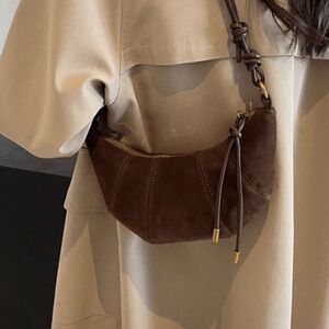 Chic Brown Crossbody Bag with 🍒 charm